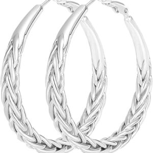 Limited time deal 45% off  Silver Hoop Earrings